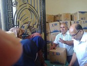بالصور.. جهاز المخابرات العامة يوزع 5 آلاف كرتونة مواد غذائية بكفر الشيخ