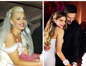 ماتخافيش منه.. بالصور.. أشهر من وضعن "الروج الأحمر" فى حفلات الزفاف