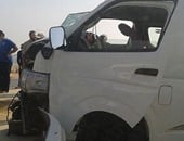 توقف طريق مصر-إسكندرية الزراعى اتجاه بنها القاهرة نتيجة تصادم سيارتين