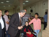 مدير أمن شمال سيناء يشارك ذوى الإعاقة الإفطار 