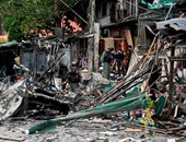 بالصور.. الأمن التايلاندى يمشط منطقة سونجاى كولوك بعد تفجير سيارة مفخخة