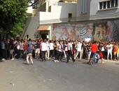 اشتباكات بين الأمن وطلاب الثانوية العامة فى شارع محمد محمود