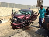 إصابة شخص نتيجة اصطدام سيارته الملاكى بعمود إنارة بجوار كوبرى فيصل