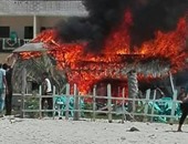 بالصور.. اندلاع حريق بأحد المقاهى بكورنيش الساحل فى مدينة العريش دون خسائر