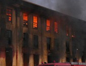 حريق هائل فى مصنع للمنسوجات بمدينة العاشر من رمضان