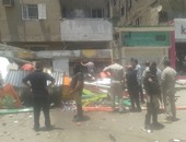 صور انفجار أسطوانة بوتاجاز داخل محل آيس كريم فى بنى سويف 