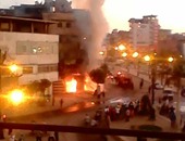 بالفيديو والصور.."صحافة المواطن": حريق هائل بأحد المحلات المغلقة بدمياط