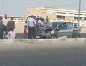 إصابة 4 أشخاص فى حادث تصادم بين سيارتين بالوادى الجديد