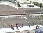 مواطن يرسل صور انفجار ماسورة مياه رئيسية بمساكن النصر ببورسعيد