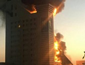 إيرانيون يتداولون فيديو لحريق برج سلمان فى مشهد