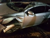ننشر صور سيارة القبطان ولاء حافظ بعد الحادث الذى تعرض له على طريق السويس