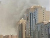 أول فيديوهات لحريق هائل فى أحد فنادق مكة المكرمة