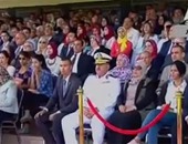 أسر طلاب كلية الشرطة يستقبلون السيسي بالزغاريد وتحيا مصر