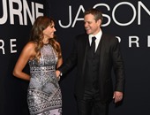 بالصور.. مات ديمون وزوجته لوسيانا بعرض "Jason Bourne" فى لاس فيجاس