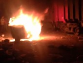 بالفيديو.. انفجار "توك توك" صدمه قطار بضائع فى بشتيل بالجيزة ونجاة السائق