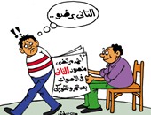 أحمد مرتضى "وصيف" عمرو الشوبكى فى البرلمان.. بكاريكاتير "اليوم السابع"