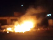 النيران تلتهم محل موبيليات بقلب مدينة كفر الشيخ