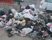 تراكم القمامة فى محطة مسجد المدينة بدائرى فيصل