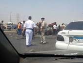 إصابة 4 أشخاص فى حادث تصادم مقطورة وسيارة ملاكى بطريق إسكندرية الصحراوى