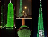 اللون الأخضر يسود حسابات الخليجيين تضامنا مع السعودية