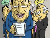 كاريكاتير "اليوم السابع".. الفكاهة فى محاكمة "مبارك" و"العادلى"