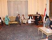 السيد البدوى يبحث مع الصادق المهدى العلاقات المصرية السودانية