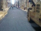 الانتهاء من أعمال رصف طريقين بحى الجمرك بالإسكندرية