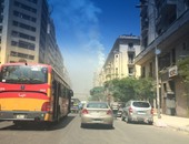 بالفيديو..إخماد حريق شب فى مدخنة أحد المطاعم بجوار دار القضاء العالى