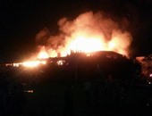 إندلاع حريق أسفل كوبرى إدفو باسوان