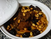 من المطبخ المغربى.. طاجن اللحم بالقراصيا والمكسرات