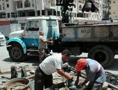 شركة مياه القناة تواصل أعمال التطهير بشوارع حى ثان الإسماعيلية  