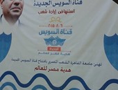 لافتات للتعريف بتاريخ قناة السويس فى جامعة القاهرة