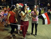 احتفالات شعبية فى ميدان مصطفى محمود لافتتاح قناة السويس الجديدة
