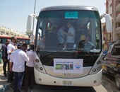 بالصور..بدء تحرك حافلات ضيوف حفل افتتاح قناة السويس إلى موقع الاحتفال