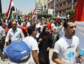الشباب والرياضة تنظم مسيرة ضخمة فى بنها احتفالا بافتتاح قناة السويس