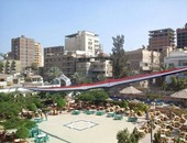 بالصور.. علم 60 متر يزين نادى بلدية المحلة احتفالا بقناة السويس