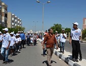 500 شاب وفتاة يشاركون فى مسيرة 2 كيلو بالطور ابتهاجا بالقناة الجديدة