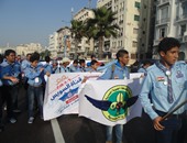 بالصور.. مسيرة لأشبال الكشافة البحرية فى الإسكندرية احتفالا بالقناة