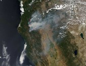 "ناسا" تلتقط صورة فضائية لحرائق الغابات بولاية كاليفورنيا الأمريكية