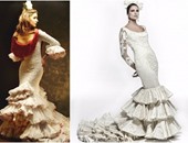 بالصور.. فستان زفاف الفلامنكو.. جرعة أنوثة زائدة للعروس الرشيقة