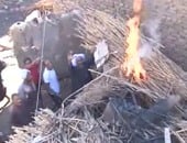 حريق هائل يلتهم 11 منزلا ونفوق 12 رأس ماشية و2500 طائر فى سوهاج