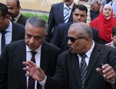 وصول وزير التعليم لمجمع الملك فهد لحضور طابور الصباح