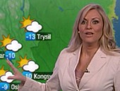 بالفيديو..مذيعة نرويجية تستعرض الطقس فى 33ساعة لتسجل أطول نشرة جوية