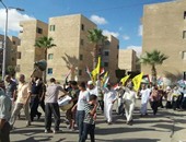 مسيرة للإخوان ببرج العرب تهتف ضد الجيش والنظام
