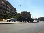 سيارات مكافحة الشغب تمشط محيط جامعة عين شمس بالخليفة المأمون
