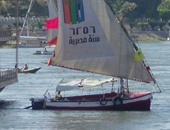 المراكب النيلية بالمنيا تعلق لافتة 6256 احتفالا برأس السنة المصرية