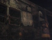 ننشر أول صور لحريق قطار ركاب بنها بعد تفحّم عرباته
