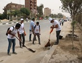 بالصور.. انطلاق فعاليات مبادرة "يلا نجمل بلدنا" لتشجير شوارع بنى سويف