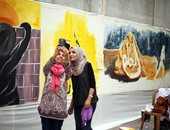 64 فنانا يشاركون فى رسم أطول جدارية فى فلسطين برعاية اليونسكو