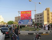مرشح مستقبل وطن ببورسعيد يعلق لافتة تهنئة بالمخالفة للقانون
